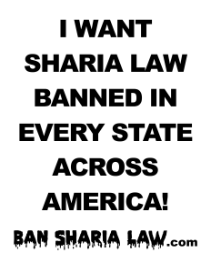 Ban Sharia Law in the USA